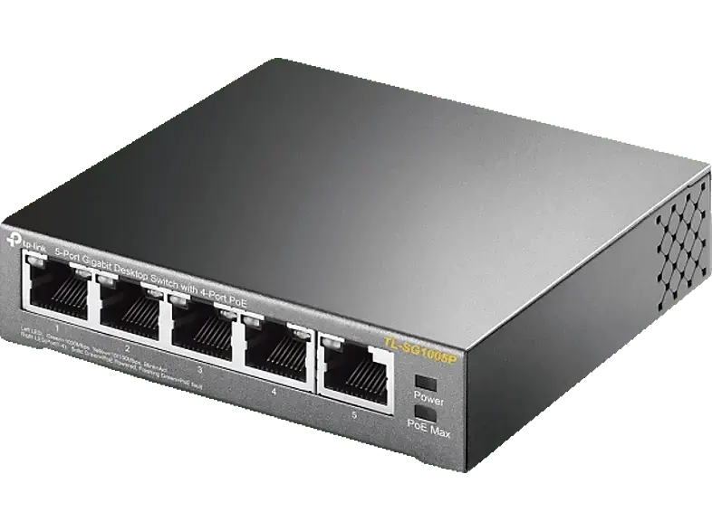 TP-Link TL-SG1000 Desktop Gigabit Switch, schwarz (TL-SG1005P)