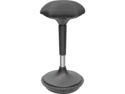 digitUS Ergonomischer Hocker / Stehhilfe, Höhenverstellbar, 125kg Tragkraft, Schwarz