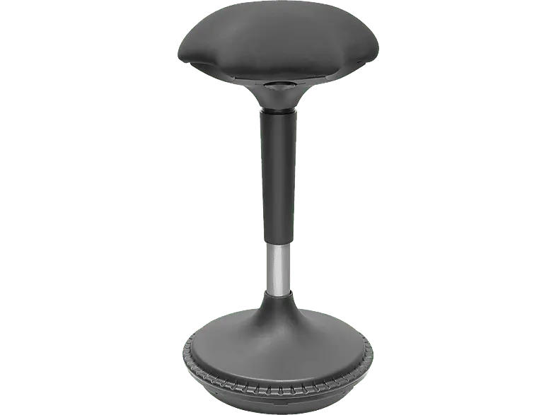 digitUS Ergonomischer Hocker / Stehhilfe, Höhenverstellbar, 125kg Tragkraft, Schwarz