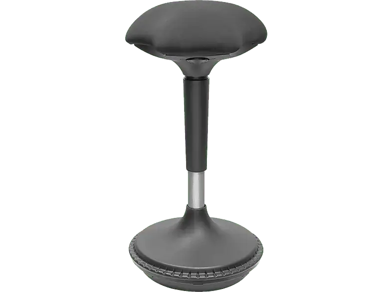 digitUS Ergonomischer Hocker / Stehhilfe, Höhenverstellbar, 125kg Tragkraft, Schwarz