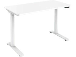 digitUS Elektrisch höhenverstellbarer Schreibtisch, Höhe 73-123cm, Platte 120x60cm, 50kg Belastung, Weiß