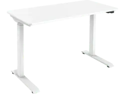 digitUS Elektrisch höhenverstellbarer Schreibtisch, Höhe 73-123cm, Platte 120x60cm, 50kg Belastung, Weiß