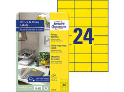 Avery ZWECKforM Farbige Etiketten, Home Office, Kleinpackung, 70 x 37 mm, 3451-10