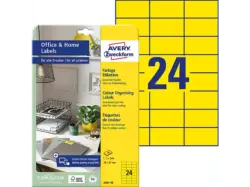 Avery ZWECKforM Farbige Etiketten, Home Office, Kleinpackung, 70 x 37 mm, 3451-10