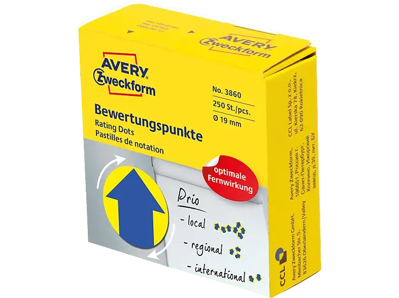 Avery ZWECKforM Bewertungspunkte, Ø 19 mm, 3860