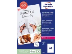 Avery ZWECKforM 2798 Business Colour Laser Papier, DIN A4, beidseitig beschichtet, 200 g/m², 100 Blatt