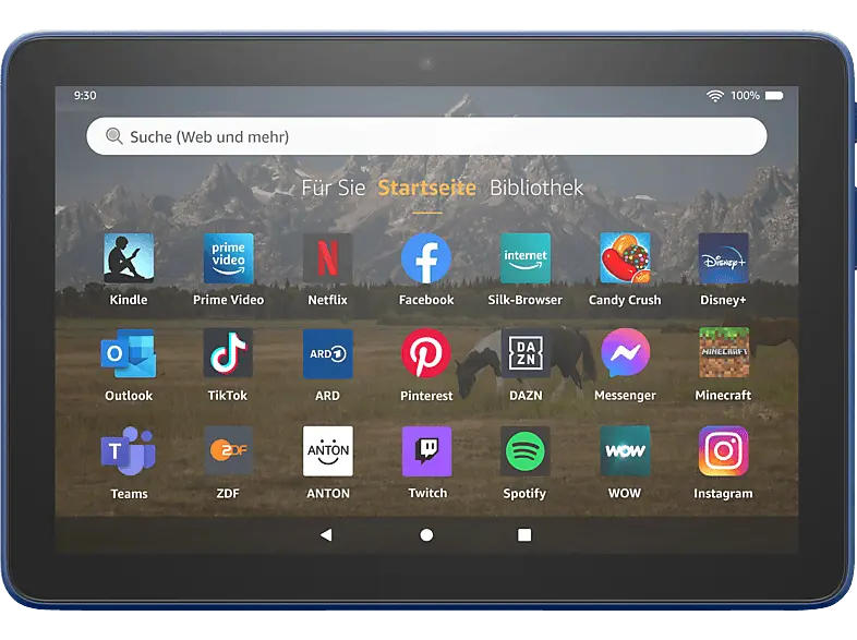 AMAZON Fire HD 8 Tablet (2022), mit Werbung, Blau
