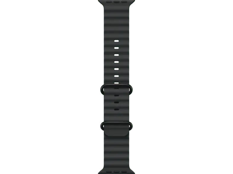 Apple 49 mm Ocean Armband, Schwarz/Titan Schwarz, One Size