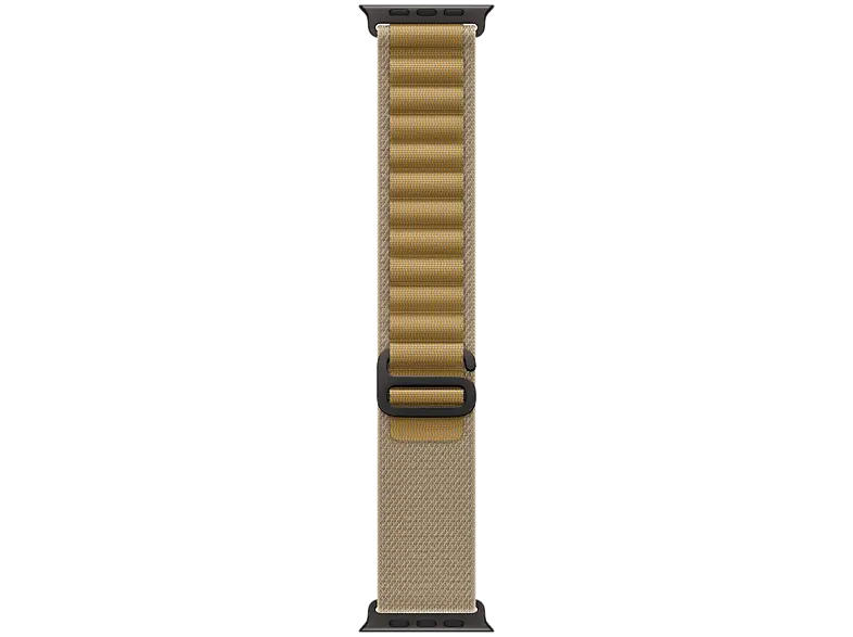 Apple 49 mm Alpine Loop Armband, Mandel/Titan Schwarz, S