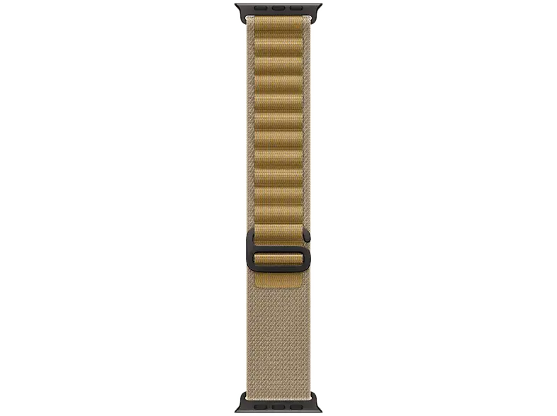 Apple 49 mm Alpine Loop Armband, Mandel/Titan Schwarz, S