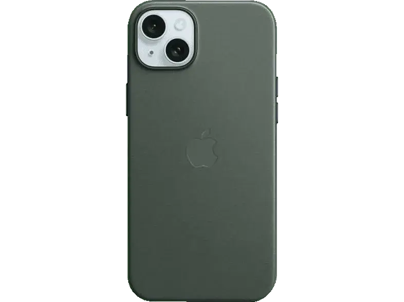 Apple Feingewebe Case mit MagSafe Backcover, für Apple iPhone 15 Plus, Immergrün; Schutzhülle