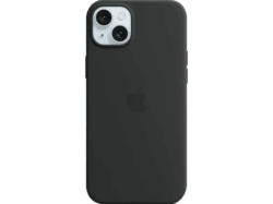 Apple Silikon Case mit MagSafe Backcover, für Apple iPhone 15 Plus, Black; Schutzhülle