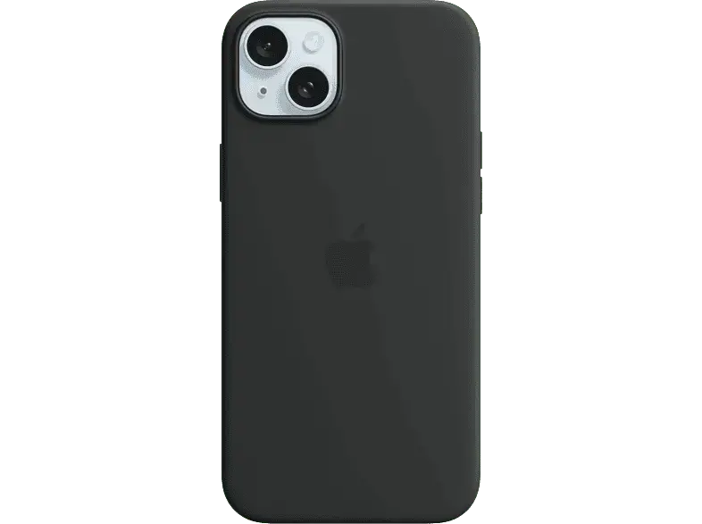 Apple Silikon Case mit MagSafe Backcover, f&uuml;r Apple iPhone 15 Plus, Schwarz; Schutzh&uuml;lle