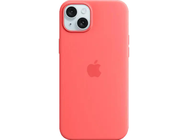 Apple Silikon Case mit MagSafe Backcover, für Apple iPhone 15 Plus, Guave; Schutzhülle