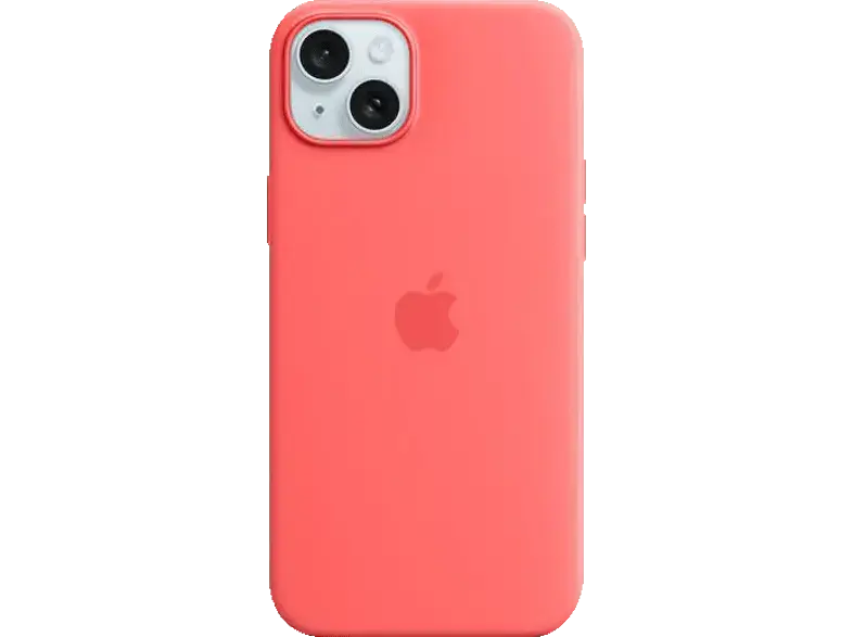 Apple Silikon Case mit MagSafe Backcover, für Apple iPhone 15 Plus, Guave; Schutzhülle