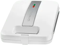 Clatronic ST 3629 Sandwichmaker, Weiß/Inox, 1200 Watt