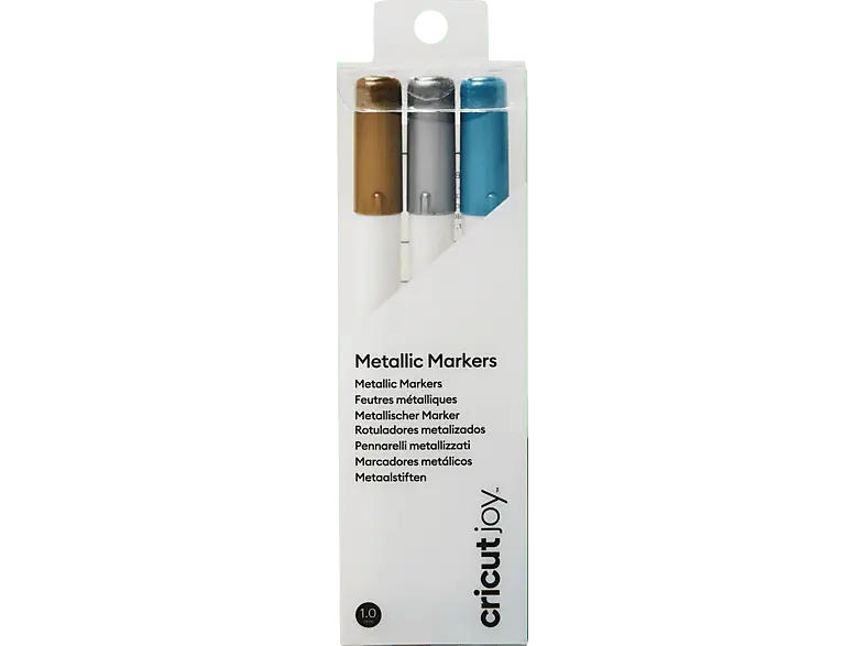 CRICUT Joy™ Metallic-Marker 1.0 mm, Gold/Silber/Blau (3 Stück); Gelstift