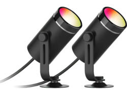 Deltaco Smarte RGB-Gartenbeleuchtung SH-GLK01 mit warmweißem Licht, Schwarz