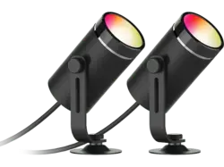 Deltaco Smarte RGB-Gartenbeleuchtung SH-GLK01 mit warmweißem Licht, Schwarz