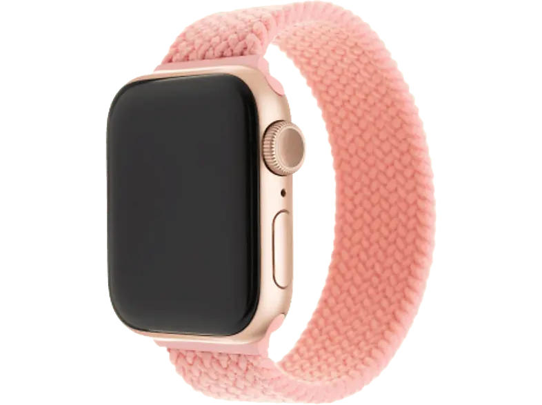 Fixed Nylonarmband für Apple Watch 38/40/41 mm, Größe L, Pink