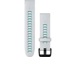 Garmin Uhrenarmband QuickFit® 20mm, Silikon, Steinweiss/Aqua