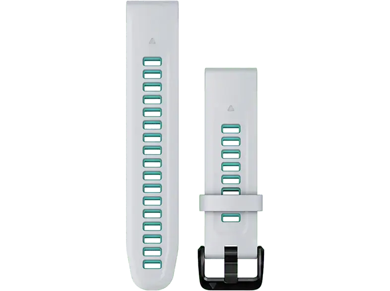 Garmin Uhrenarmband QuickFit® 20mm, Silikon, Steinweiss/Aqua