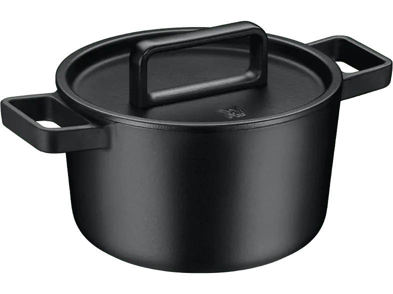 WMF Flavour Bräter (22 cm / 4.3l, alle Herdarten, Schwarz, Gusseisen mit emaillierter Oberfläche)