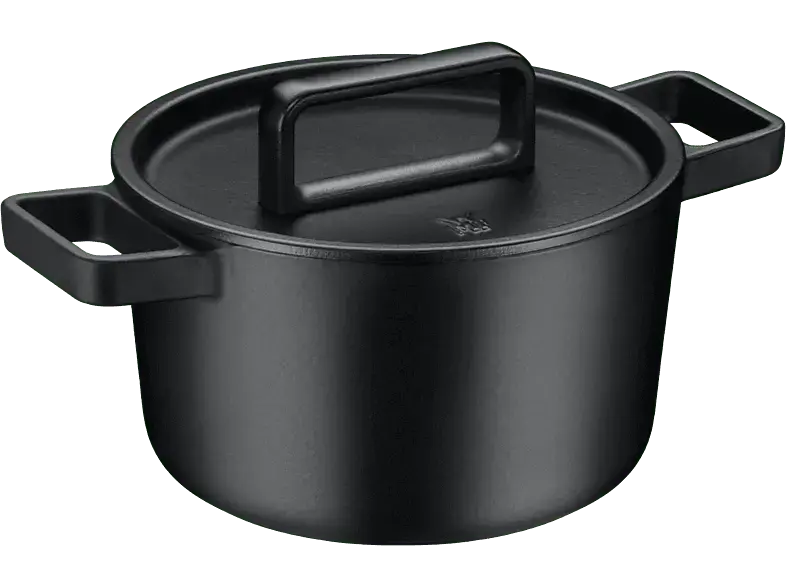 WMF Flavour Bräter (22 cm / 4.3l, alle Herdarten, Schwarz, Gusseisen mit emaillierter Oberfläche)