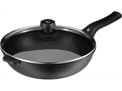 WMF PermaDur Premium Wok Pfanne mit Deckel (Aluminium, passend für alle Herdarten, 30 cm)