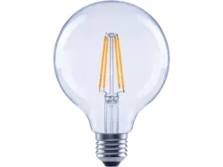 Xavax LED-Filament, E27, 806lm ersetzt 60W Globelampe, G95, klar, Warmweiß; LED-Lampe