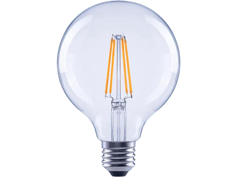 Xavax LED-Filament, E27, 806lm ersetzt 60W Globelampe, G95, klar, Warmweiß; LED-Lampe