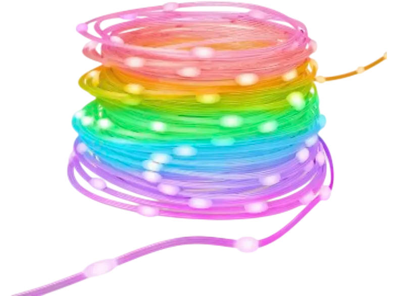Hama 176660 Smarte LED Lichterkette, WLAN, Farbwechsel, dimmbar, außen IP65, 10m, bunt