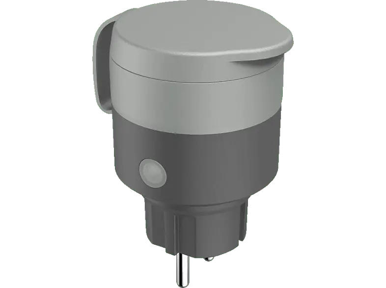 Hama WLAN-Steckdose "Outdoor" ohne Hub, Sprach- u. App-Steuerung, 2.300W / 10A, Grau