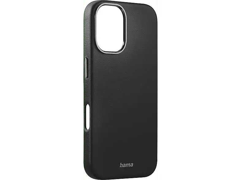 Hama Eco Premium Backcover, für Apple iPhone 16, Schwarz; Handyhülle