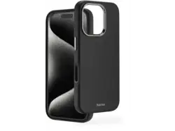 Hama Eco Premium Backcover, für Apple iPhone 16 Pro, Schwarz; Handyhülle