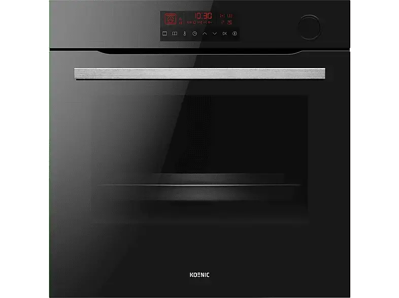 Koenic KBO 611-1 B A1 Backofen (77 l, Schwarz, 595 mm breit, A+, mit Dampfgarfunktion)