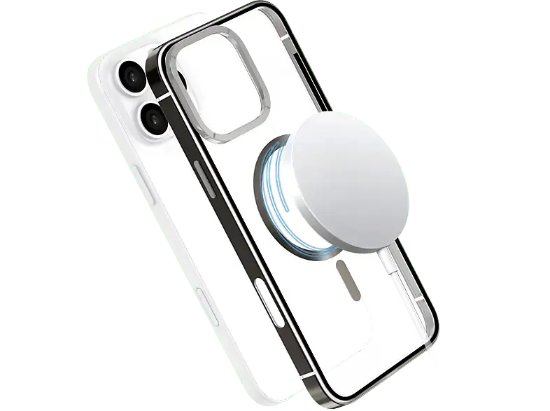 ISY ISC-7001 MagISY Backcover, für Apple iPhone 16 Pro, Transparent, Metallic; Handyhülle