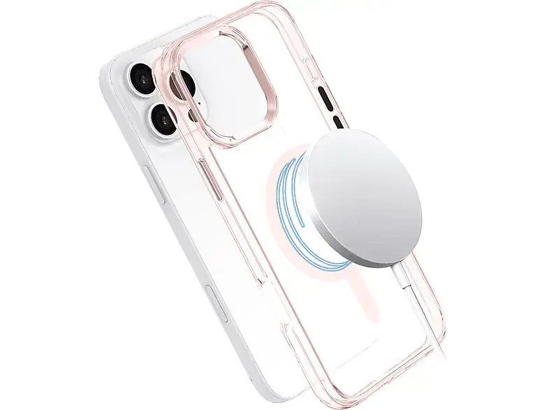 ISY ISC 1123 MagISY Backcover, für Apple iPhone 16 Pro, Clear Pink; Handyhülle