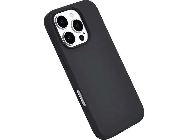 ISY ISC-2348 Silikon Backcover, für Apple iPhone 16 Pro, Schwarz; Handyhülle