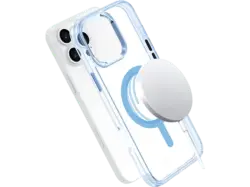 ISY ISC-1120 MagISY Backcover, für Apple iPhone 16 Pro, Transparent, Blau; Handyhülle