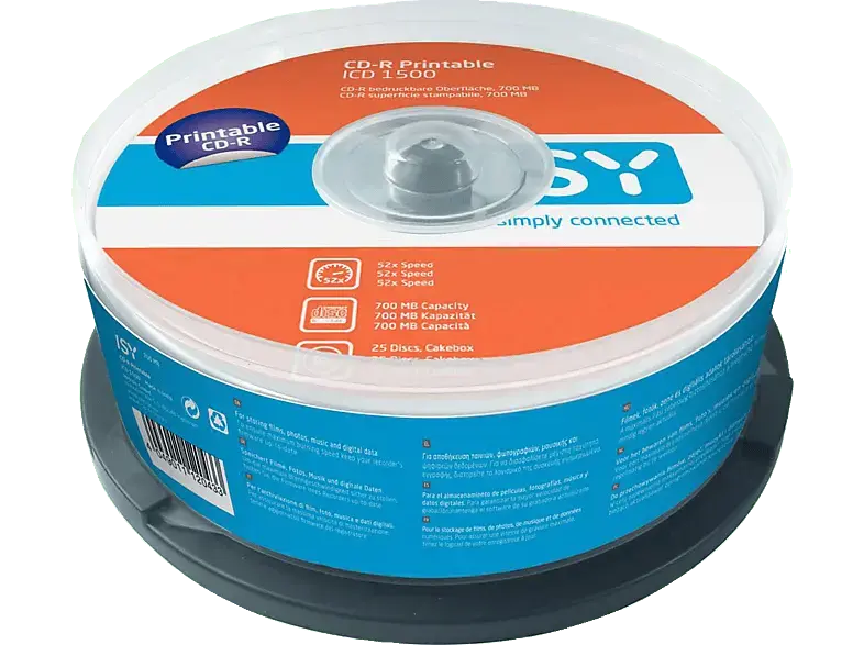 ISY CD-R 25er Spindel ICD-1500; Rohlinge