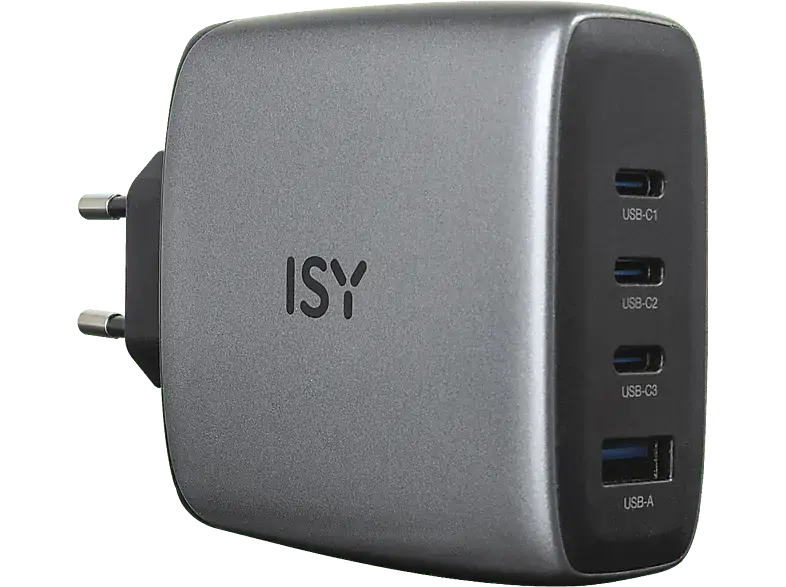 ISY IAC-5140-GY GAN Ladegerät, Grau