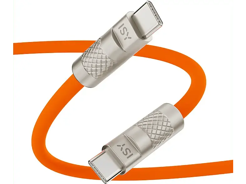 ISY Lade-/Datenkabel IUC-5300-OG, USB Type C, Orange; Typ C zu Typ C Kabel