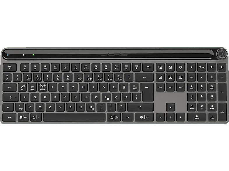 JLAB Epic Tastatur, Bluetooth, USB Reciever/USB-C, Rubber Dome, qwertz, Schwarz