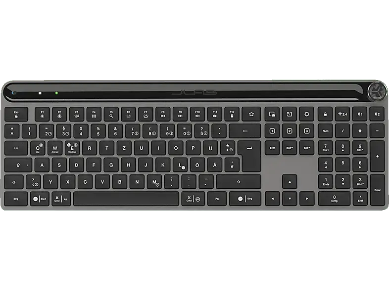 JLAB Epic Tastatur, Bluetooth, USB Reciever/USB-C, Rubber Dome, qwertz, Schwarz