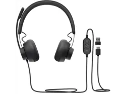 LOGITECH LOGITECH LOGI Zone 750, Kabelgebundener Kopfhörer, USB-Headset, Rauschunterdrückung, USB, Grau/Schwarz; Gaming Headset
