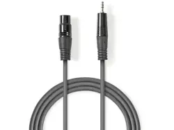 Nedis Balanced Audio-Kabel XLR 3-Pin Buchse - 3.5 mm Stecker, 1m; Audio Kabel