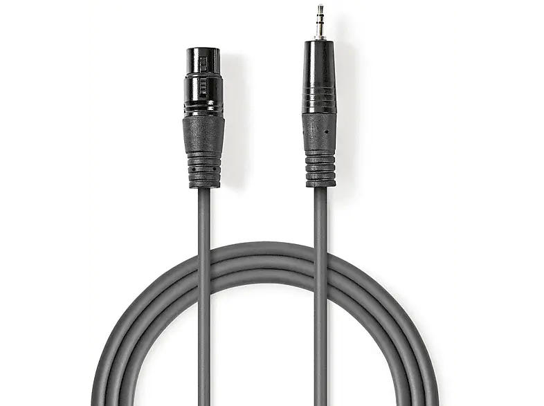 Nedis Balanced Audio-Kabel XLR 3-Pin Buchse - 3.5 mm Stecker, 1m; Audio Kabel