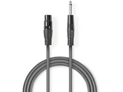 Nedis Audio-Kabel XLR 3-Pin Buchse - 6.35mm Klinkenstecker, 3m; Audio Kabel