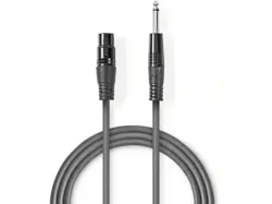 Nedis Audio-Kabel XLR 3-Pin Buchse - 6.35mm Klinkenstecker, 3m; Audio Kabel
